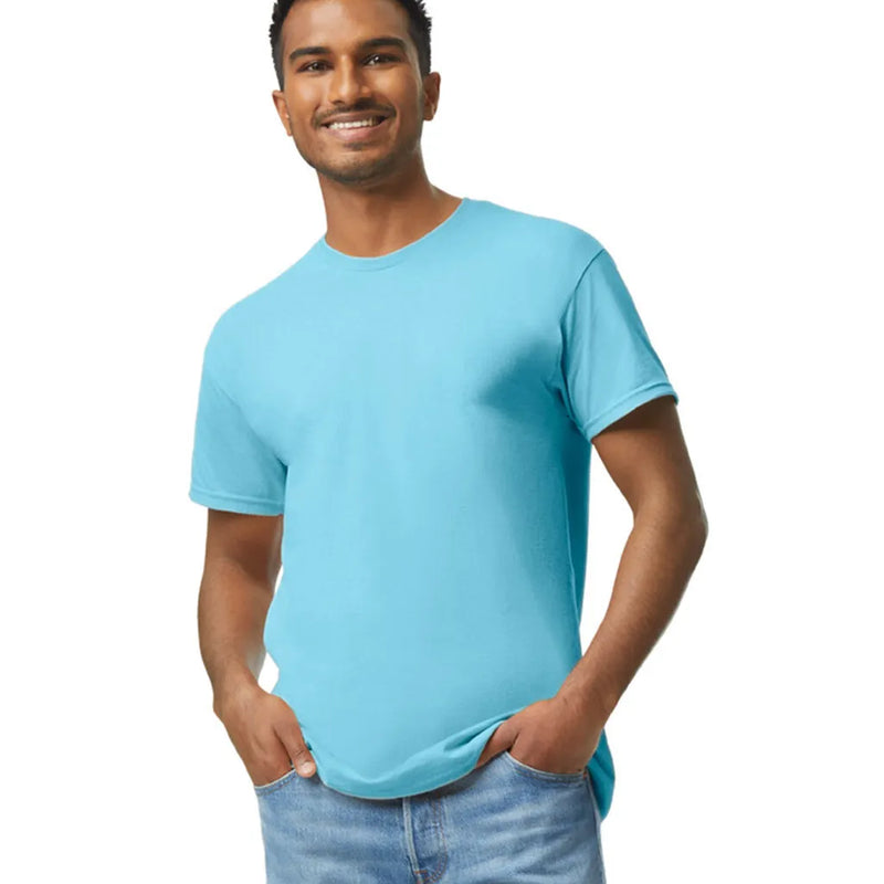 Gildan 5000 Adult Heavy Cotton T-Shirt Fabric - Sky, Short Sleeve, Classic Fit (1 Piece)