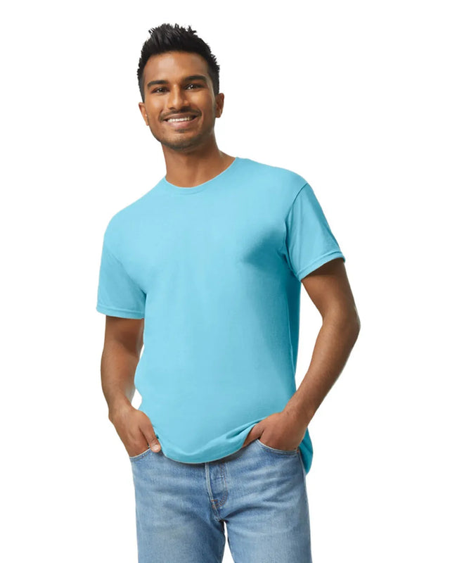 Gildan 5000 Adult Heavy Cotton T-Shirt Fabric - Sky, Short Sleeve, Classic Fit (1 Piece)