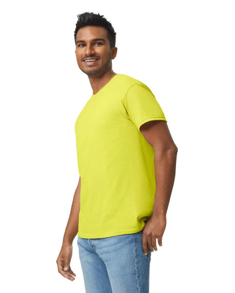 Gildan 5000 Adult Heavy Cotton T-Shirt - Safety Green, Classic Fit, Short Sleeve (1 Piece)