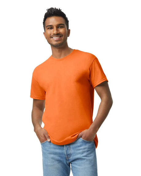 Gildan 5000 Adult Heavy Cotton T-Shirt Fabric - Safety Orange, Solid, Short Sleeve (1 Piece)