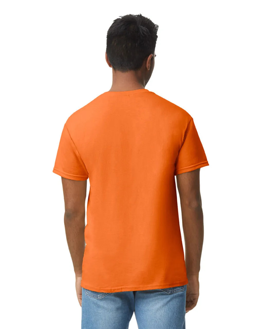 Gildan 5000 Adult Heavy Cotton T-Shirt Fabric - Safety Orange, Solid, Short Sleeve (1 Piece)