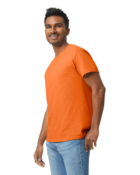 Gildan 5000 Adult Heavy Cotton T-Shirt Fabric - Safety Orange, Solid, Short Sleeve (1 Piece)