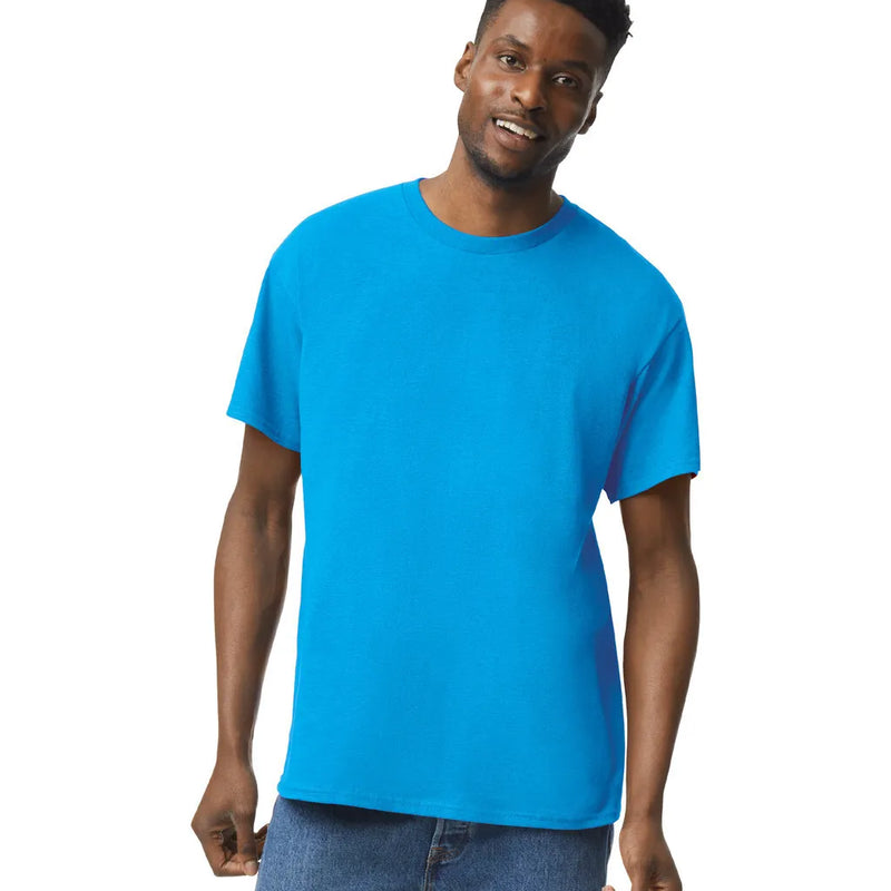 Gildan 5000 Adult Heavy Cotton T-Shirt Fabric - Heather Sapphire, Short Sleeve, Classic Fit (1 Unit)