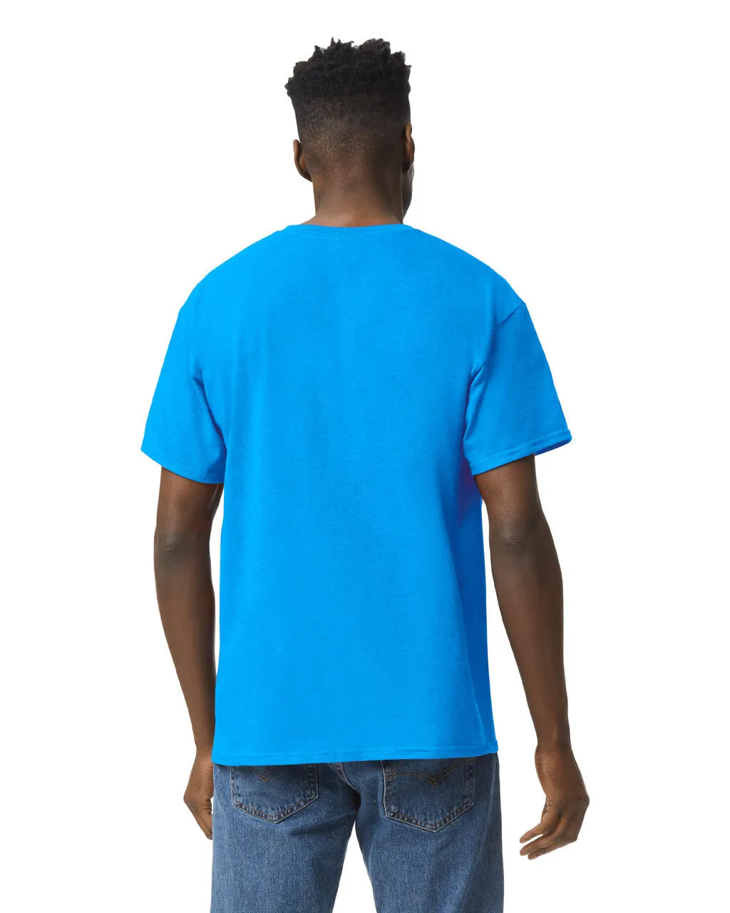 Gildan 5000 Adult Heavy Cotton T-Shirt Fabric - Heather Sapphire, Short Sleeve, Classic Fit (1 Unit)