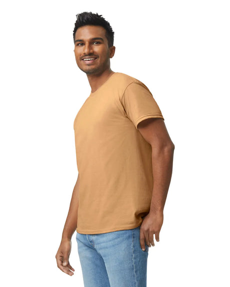 Gildan 5000 Adult Heavy Cotton T-Shirt - Old Gold, Classic Fit, Short Sleeve (1 Piece)