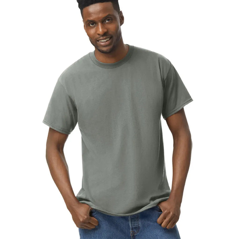 Gildan 5000 Adult Heavy Cotton T-Shirt - Heather Military Green, Short Sleeve, Classic Fit (1 Piece)