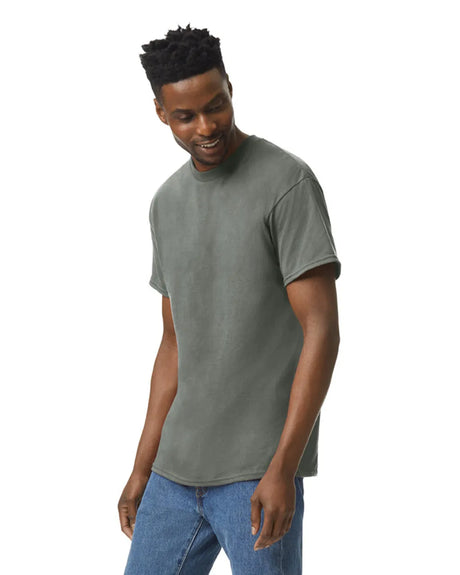 Gildan 5000 Adult Heavy Cotton T-Shirt - Heather Military Green, Short Sleeve, Classic Fit (1 Piece)