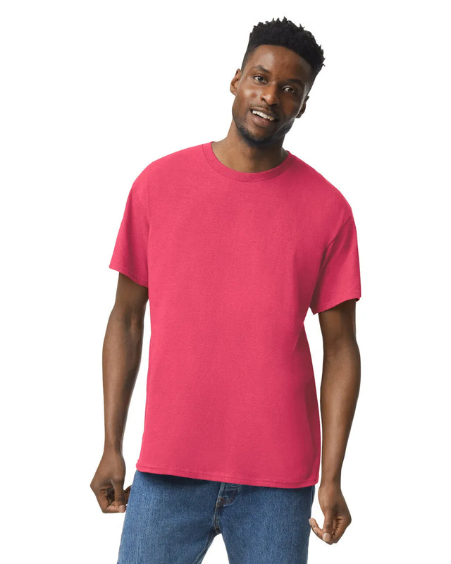 Gildan 5000 Heavy Cotton Fabric - Heather Red, Short Sleeve, Classic Fit (1 Shirt)