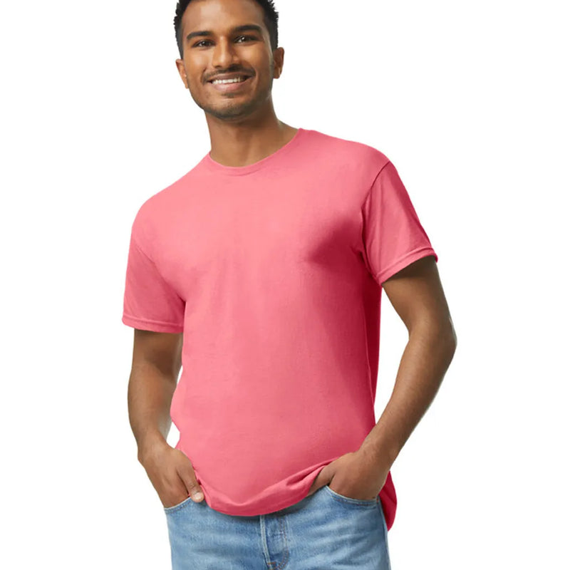 Gildan 5000 Adult Heavy Cotton T-Shirt Fabric - Coral Silk, Short Sleeve, Classic Fit (1 Piece)