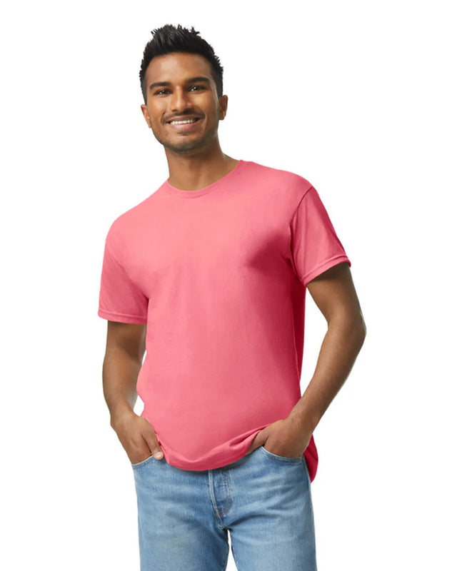 Gildan 5000 Adult Heavy Cotton T-Shirt Fabric - Coral Silk, Short Sleeve, Classic Fit (1 Piece)