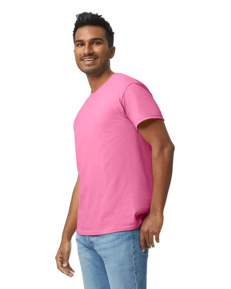 Gildan 5000 Adult Heavy Cotton Fabric - Safety Pink, Short Sleeve, Classic Fit (1 Shirt)