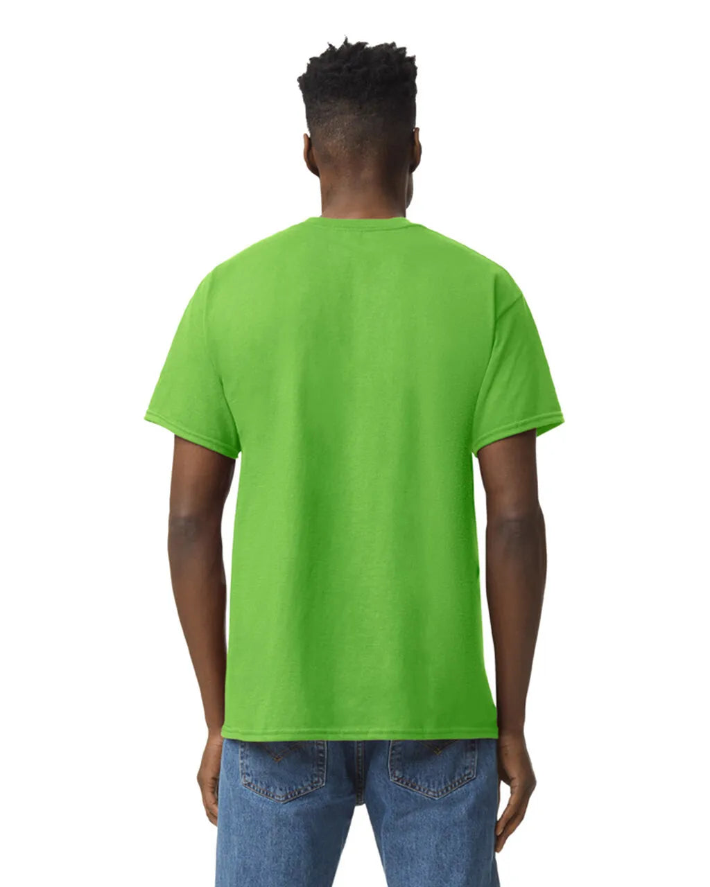 Gildan 5000 Adult Heavy Cotton T-Shirt - Neon Green, Classic Fit, Short Sleeve (1 Unit)