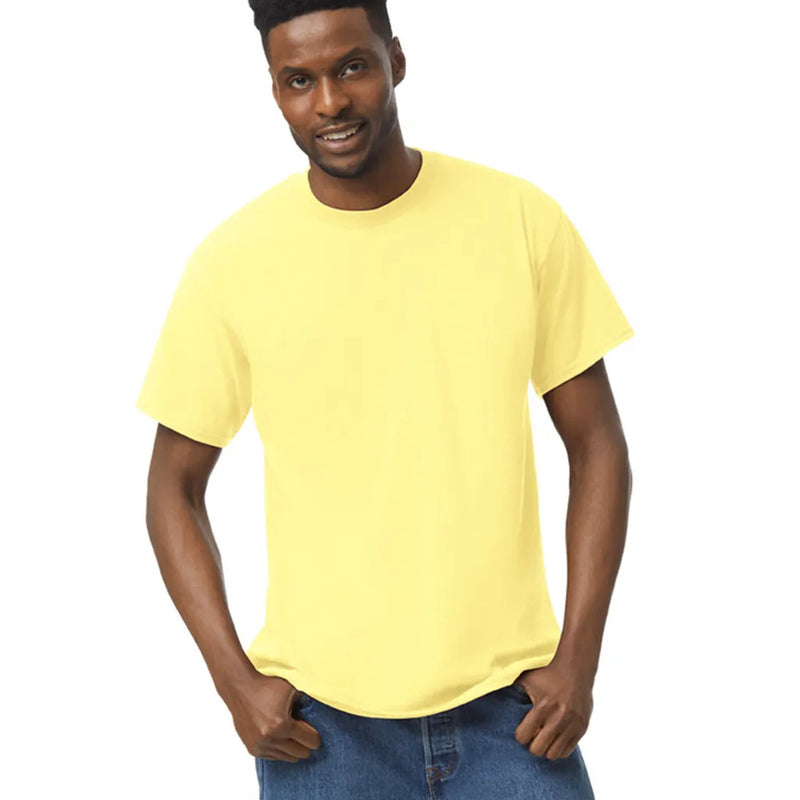 Gildan 5000 Adult Heavy Cotton T-Shirt - Corn Silk, Short Sleeve, Unisex (1 Piece)