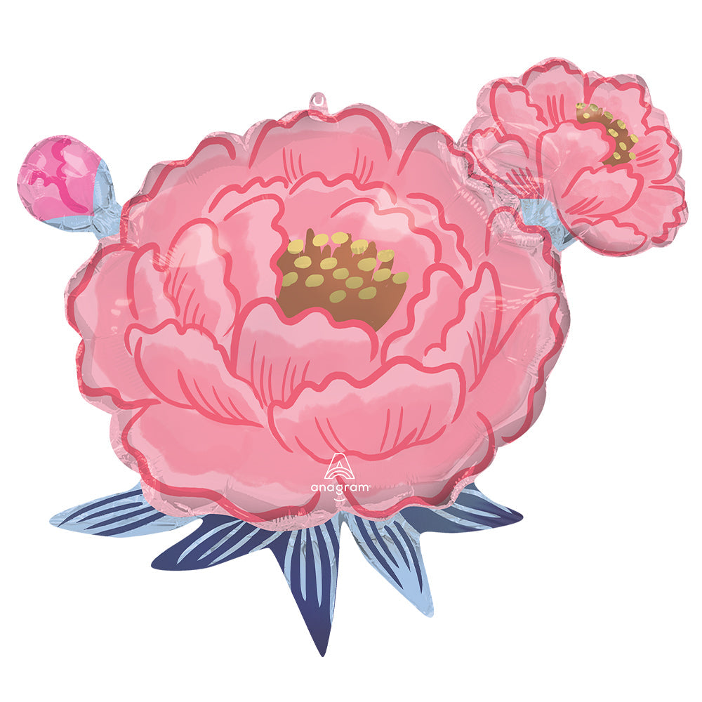 Foil Balloon Satin Peony Garden 27 Inch