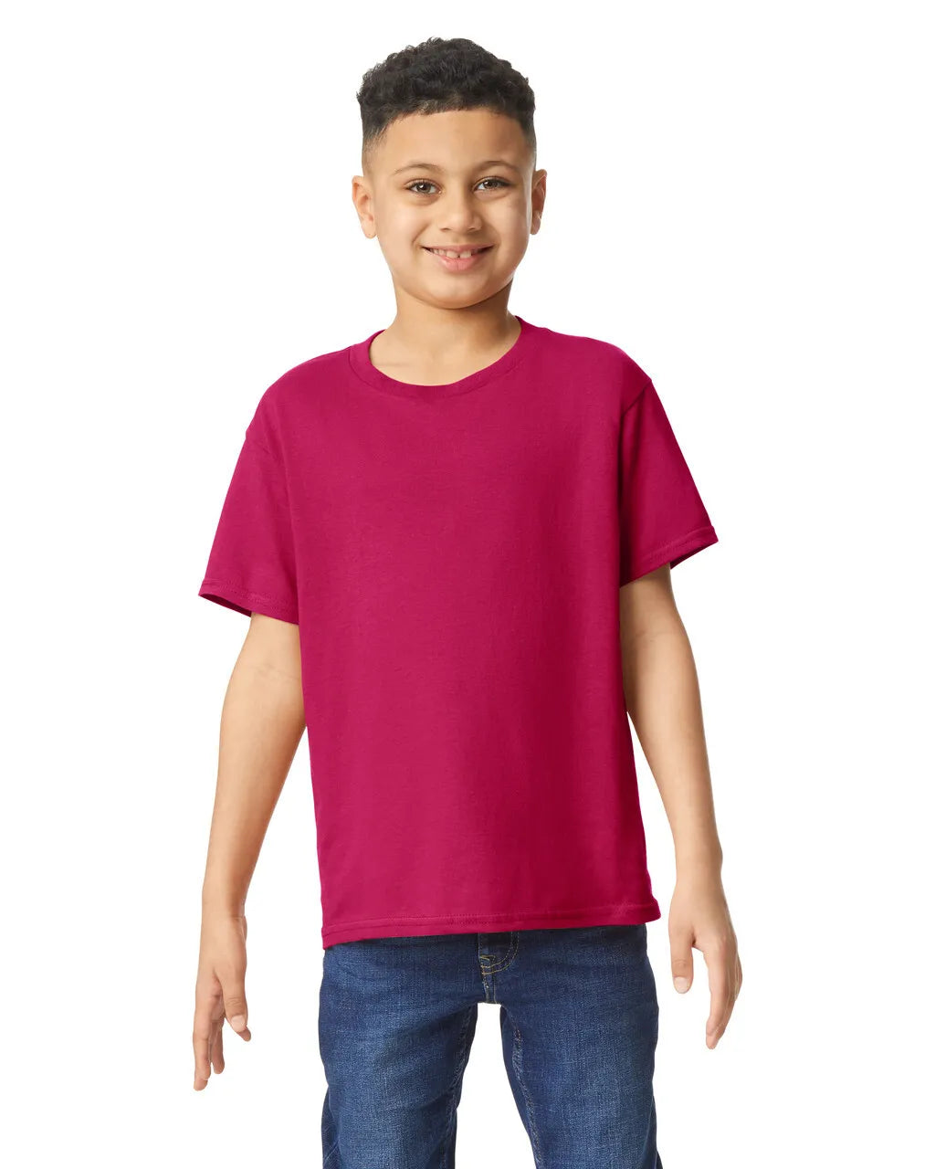 Gildan 5000B Youth Heavy Cotton Fabric - Cardinal Red, Classic Fit, Short Sleeve (1 Shirt)