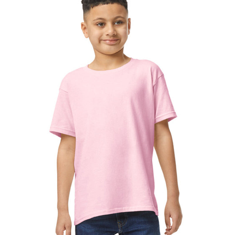 Gildan 5000B Youth Heavy Cotton Fabric - Light Pink, Short Sleeve, Classic Fit (1 Unit)
