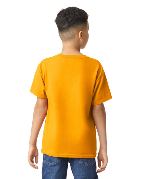 Gildan 5000B Youth Heavy Cotton Fabric - Gold, Short Sleeve, Classic Fit (1 Piece)