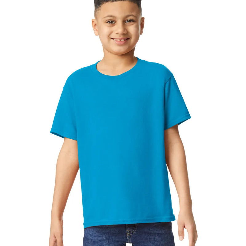 Gildan 5000B Youth Heavy Cotton Fabric - Sapphire, Short Sleeve, Classic Fit (1 Piece)