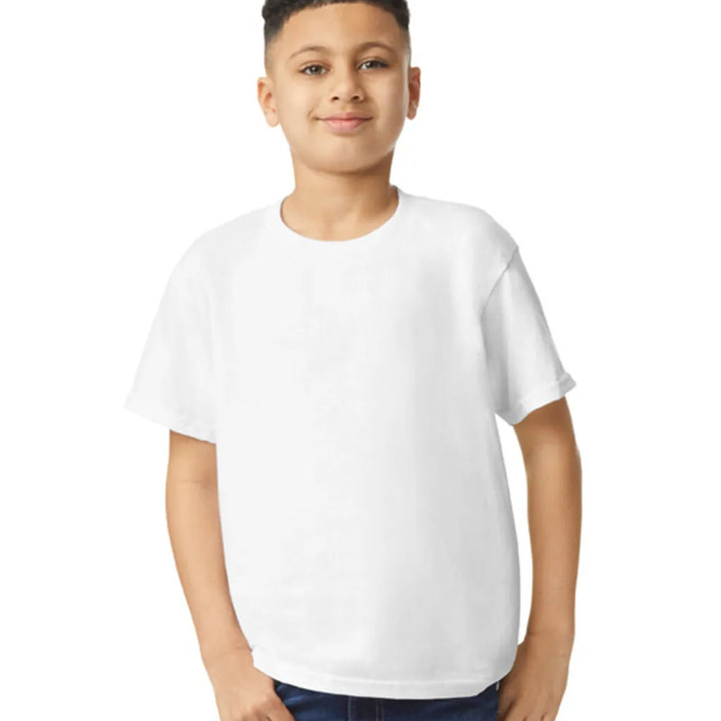Gildan 5000B Youth Heavy Cotton Fabric - White, Short Sleeve, Classic Fit (1 Piece)