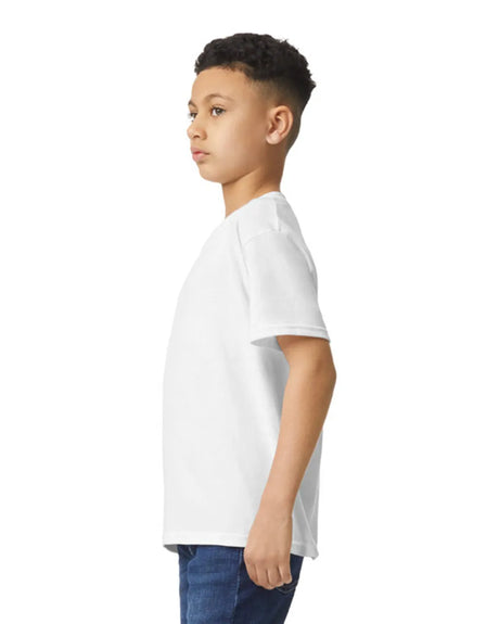 Gildan 5000B Youth Heavy Cotton Fabric - White, Short Sleeve, Classic Fit (1 Piece)
