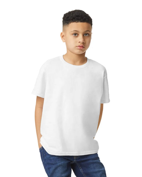 Gildan 5000B Youth Heavy Cotton Fabric - White, Short Sleeve, Classic Fit (1 Piece)