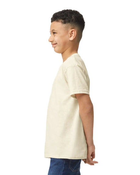 Gildan 5000B Youth Heavy Cotton Fabric - Natural, Short Sleeve, Classic Fit (1 Shirt)