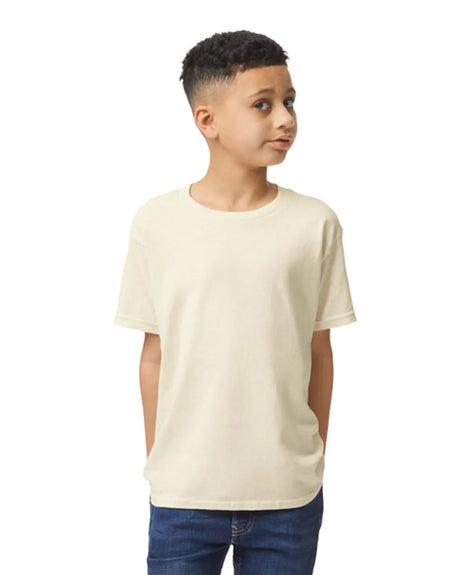 Gildan 5000B Youth Heavy Cotton Fabric - Natural, Short Sleeve, Classic Fit (1 Shirt)