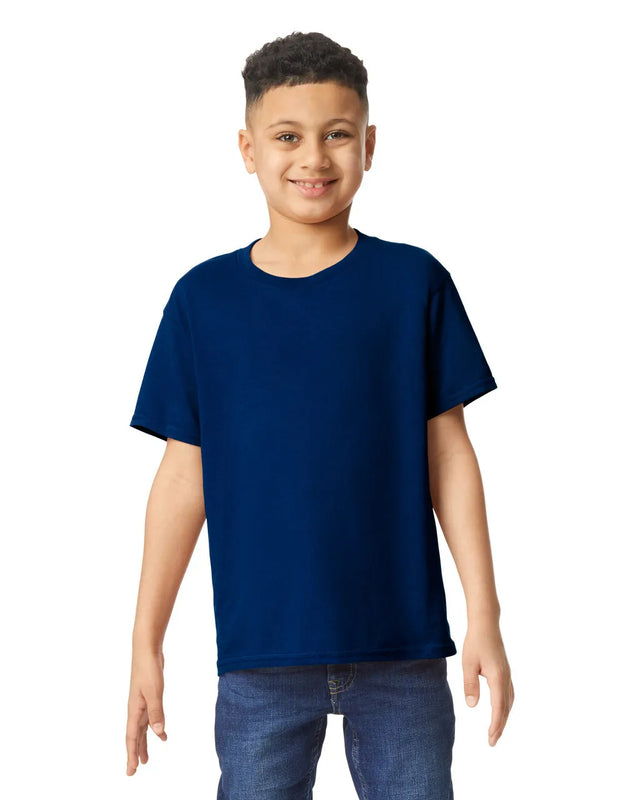 Gildan 5000B Youth Heavy Cotton Fabric - Navy, Short Sleeve, Classic Fit (1 Piece)