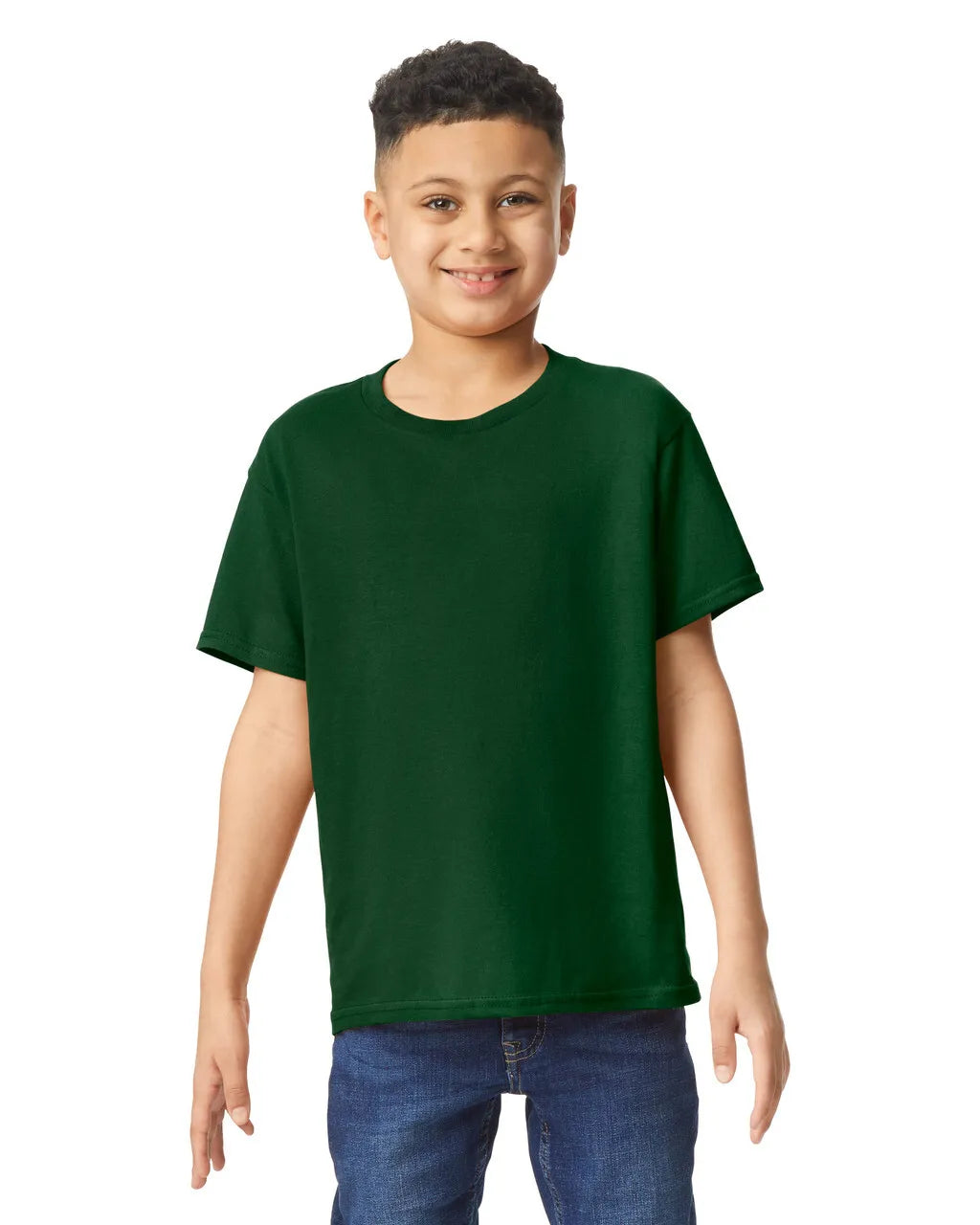 Gildan 5000B Youth Heavy Cotton Fabric - Forest Green, Short Sleeve, Classic Fit (1 Shirt)