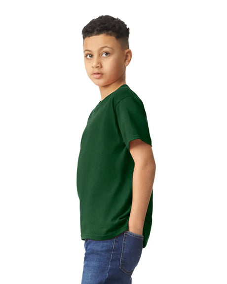 Gildan 5000B Youth Heavy Cotton Fabric - Forest Green, Short Sleeve, Classic Fit (1 Shirt)