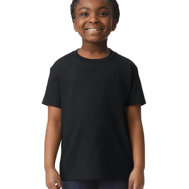 Gildan 5000B Youth Heavy Cotton Fabric - Black, Short Sleeve, Classic Fit (1 Piece)