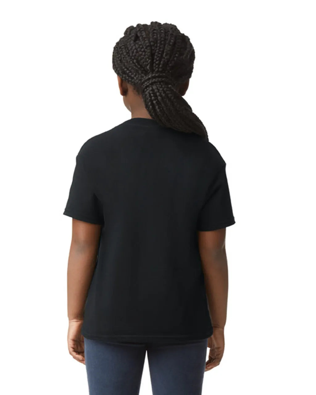 Gildan 5000B Youth Heavy Cotton Fabric - Black, Short Sleeve, Classic Fit (1 Piece)