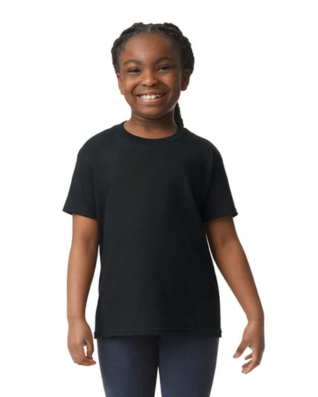 Gildan 5000B Youth Heavy Cotton Fabric - Black, Short Sleeve, Classic Fit (1 Piece)