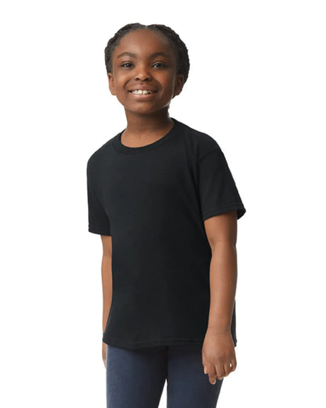 Gildan 5000B Youth Heavy Cotton Fabric - Black, Short Sleeve, Classic Fit (1 Piece)