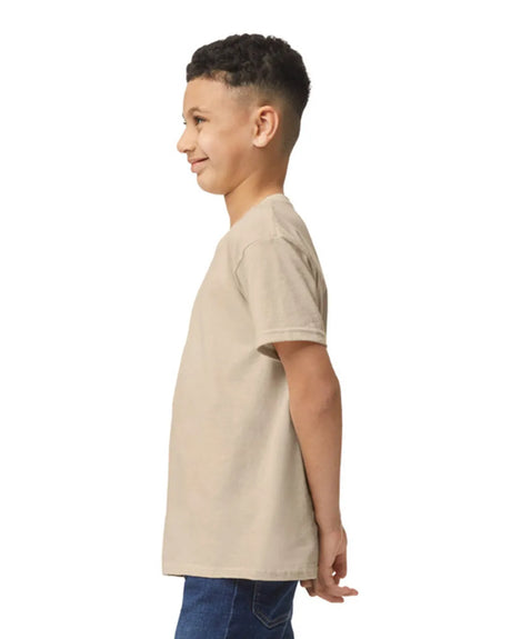 Gildan 5000B Youth Heavy Cotton Fabric - Sand, Short Sleeve, Classic Fit (1 Piece)