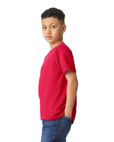 Gildan 5000B Youth Heavy Cotton Fabric - Red, Classic Fit, Short Sleeve (1 Shirt)