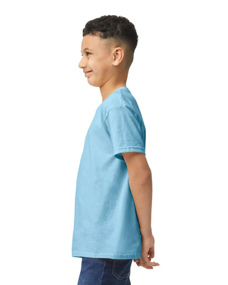 Gildan 5000B Youth Heavy Cotton Fabric - Light Blue, Short Sleeve, Classic Fit (1 Shirt)