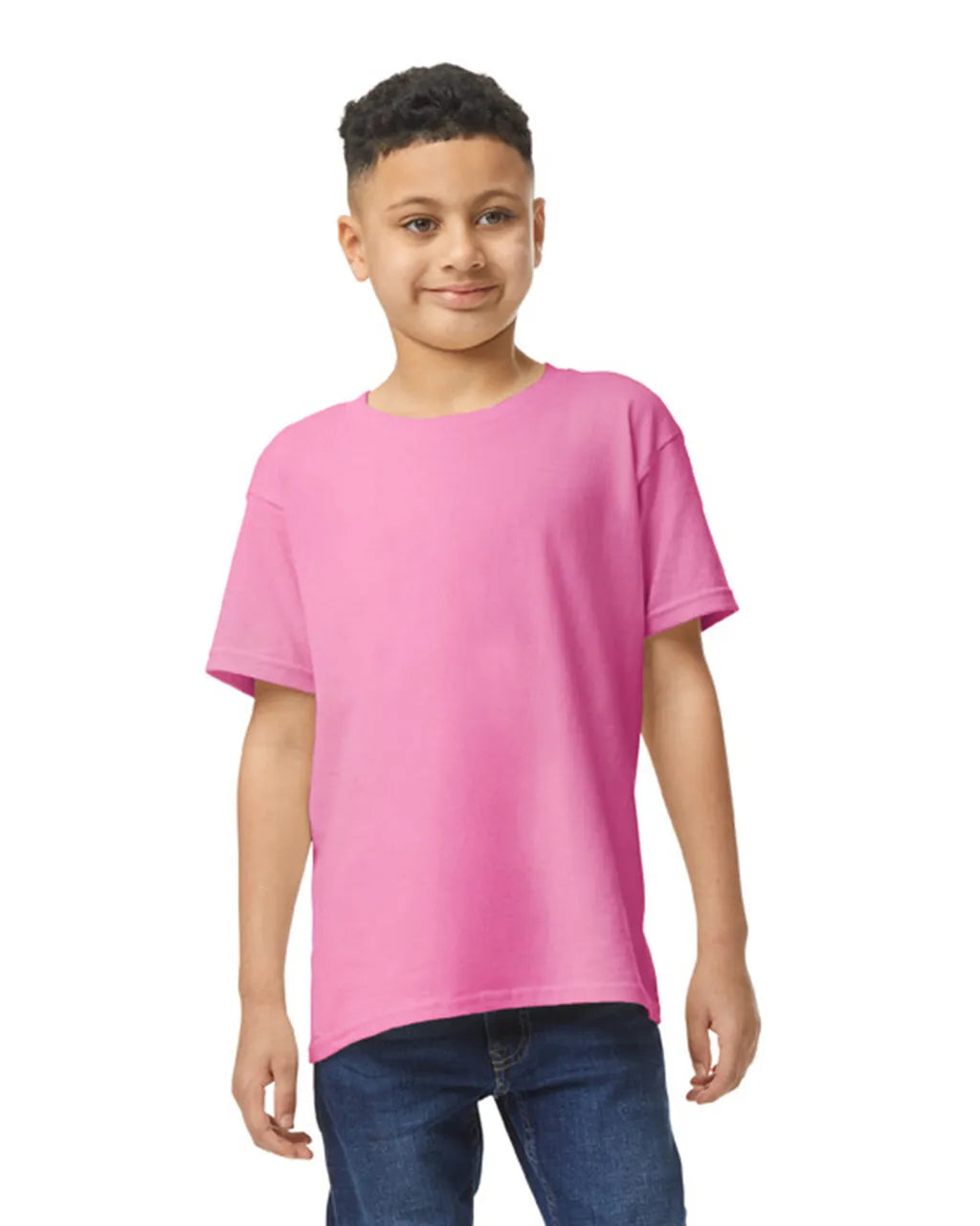 Gildan 5000B Youth Heavy Cotton T-Shirt Fabric - Azalea, Short Sleeve, Classic Fit (1 Piece)