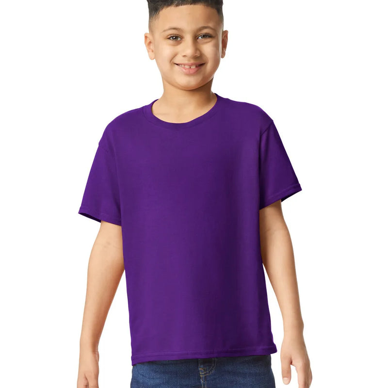 Gildan 5000B Youth Heavy Cotton Fabric - Purple, Short Sleeve, Classic Fit (1 Piece)