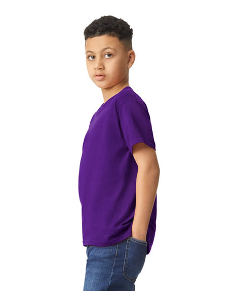 Gildan 5000B Youth Heavy Cotton Fabric - Purple, Short Sleeve, Classic Fit (1 Piece)