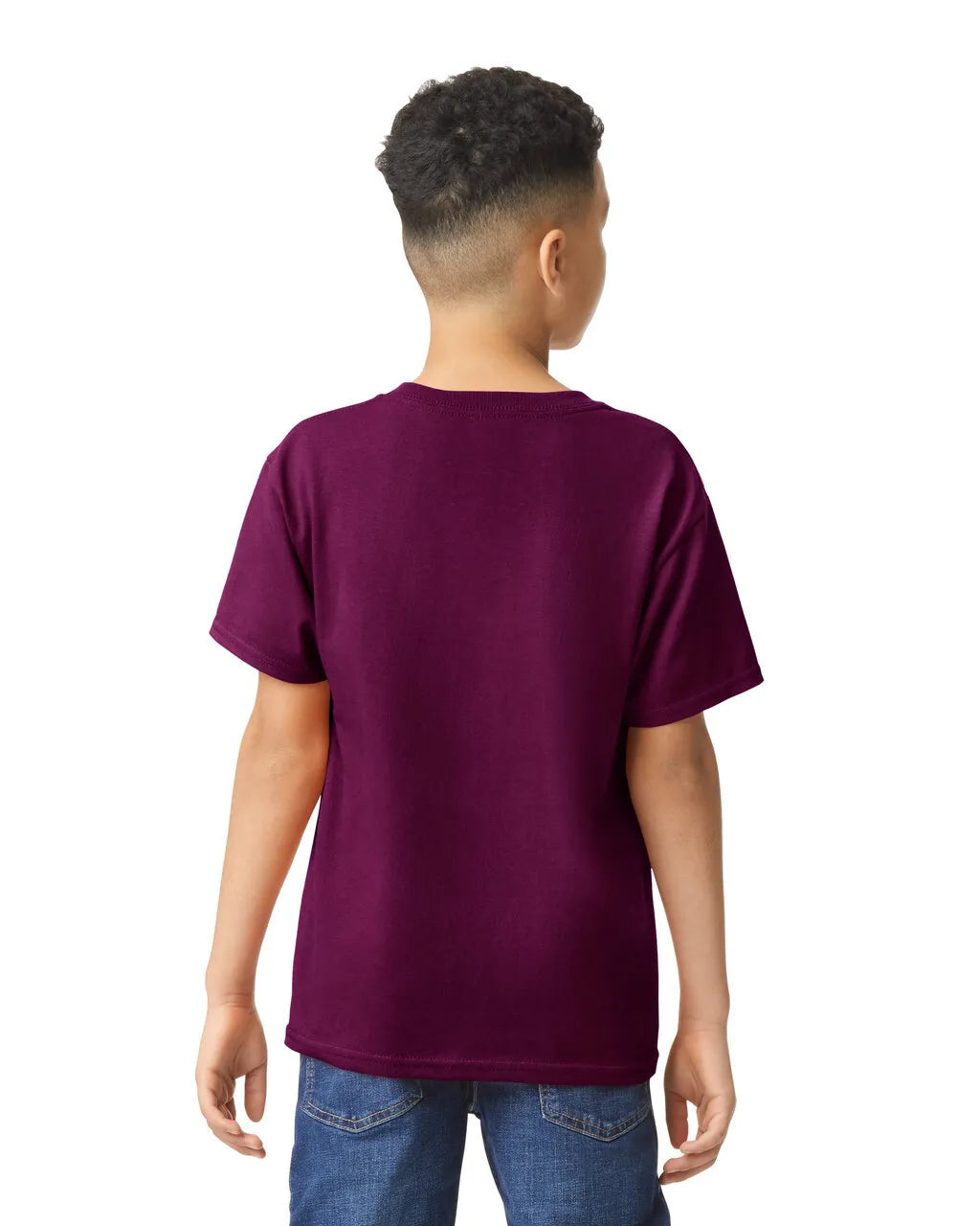 Gildan 5000B Youth Heavy Cotton Fabric - Maroon, Short Sleeve, Classic Fit (1 Unit)