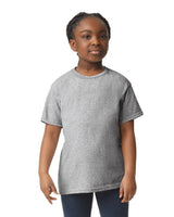 Gildan 5000B Youth Heavy Cotton T-Shirt Fabric - Sport Grey, Classic Fit, Short Sleeve (1 Piece)