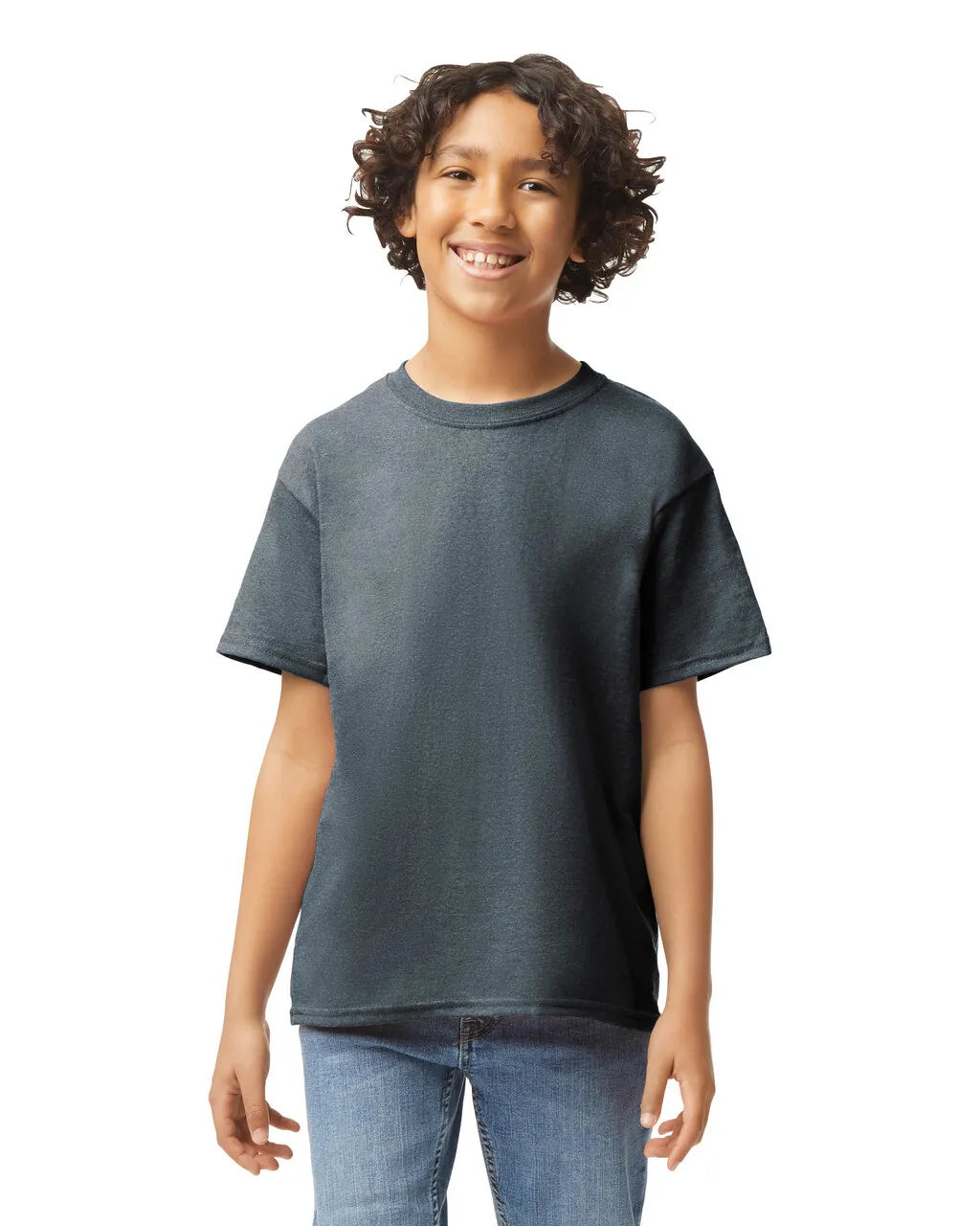 Gildan 5000B Youth Heavy Cotton Fabric - Dark Heather, Short Sleeve, Classic Fit (1 Shirt)
