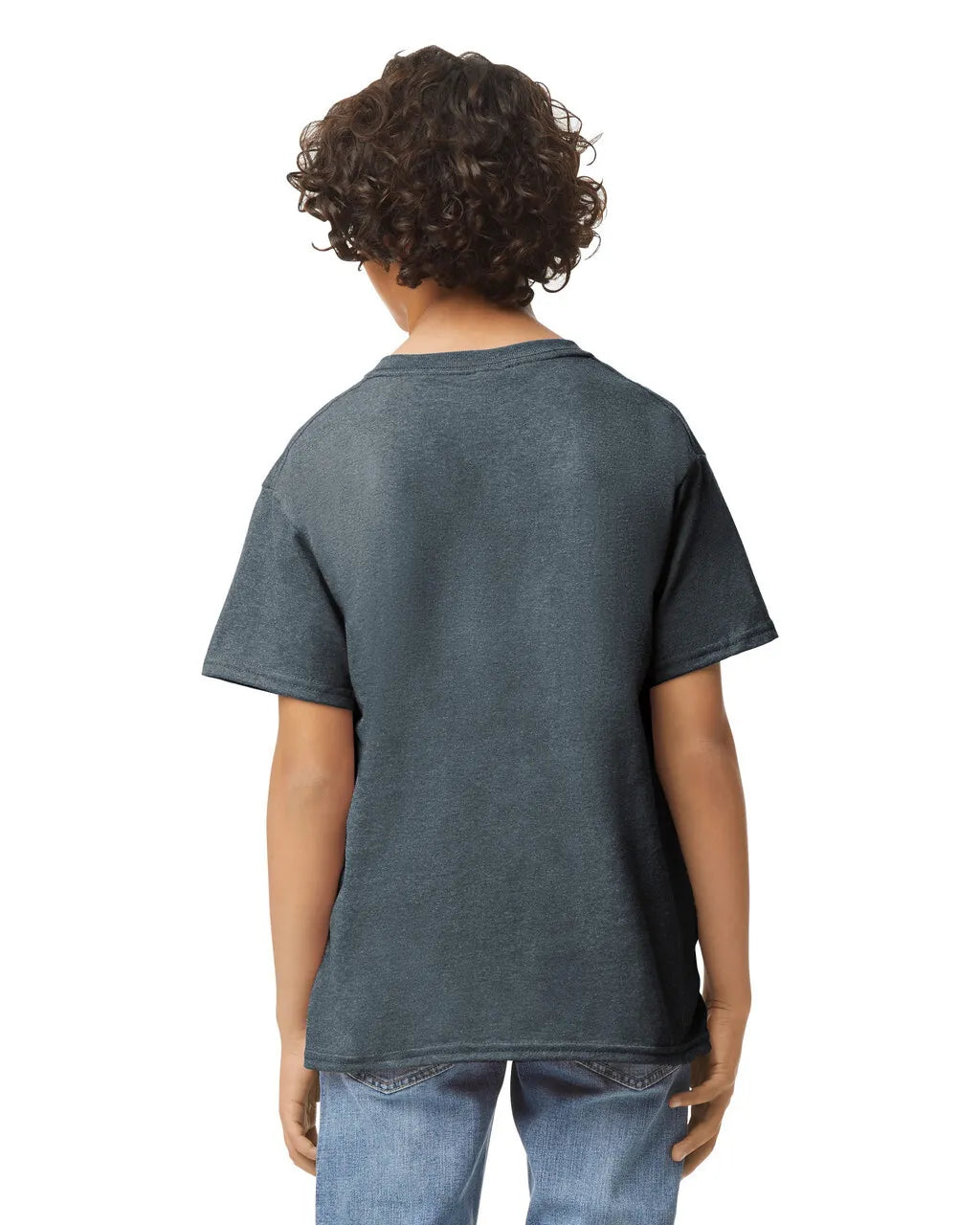 Gildan 5000B Youth Heavy Cotton Fabric - Dark Heather, Short Sleeve, Classic Fit (1 Shirt)