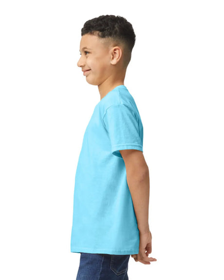 Gildan 5000B Youth Heavy Cotton Fabric - Sky, Short Sleeve, Classic Fit (1 Shirt)