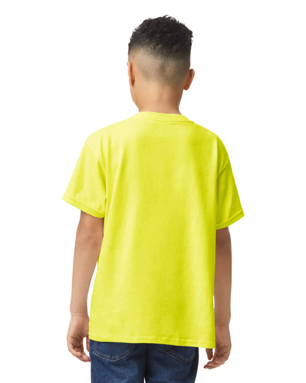 Gildan 5000B Youth Heavy Cotton Fabric - Safety Green, Short Sleeve, Classic Fit (1 Shirt)