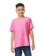 Gildan 5000B Youth Heavy Cotton Fabric - Safety Pink, Short Sleeve, Classic Fit (1 Piece)