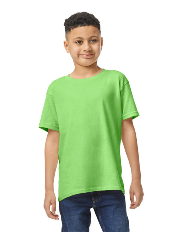 Gildan 5000B Youth Heavy Cotton Fabric - Neon Green, Short Sleeve, Classic Fit (1 Piece)
