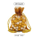 Bolsa de Organza Cepillada con Borlas 3 1/2" x 5"