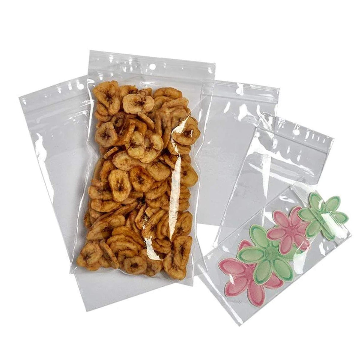 Convenient Reclosable Cello Bag with Hang Hole 4" x 10"